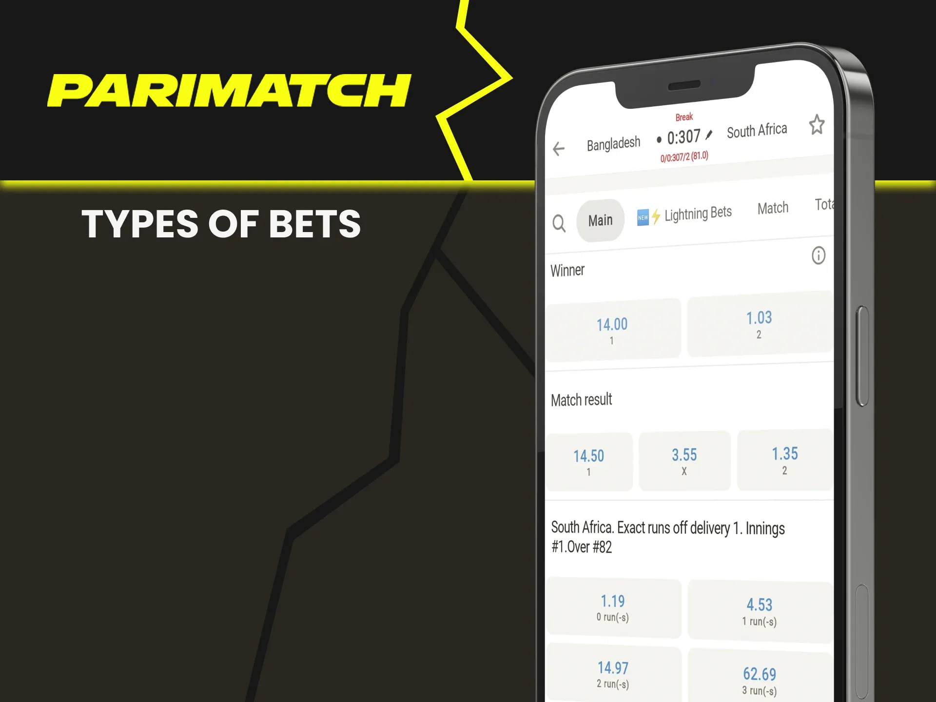 Explore the types of sports betting from Parimatch.