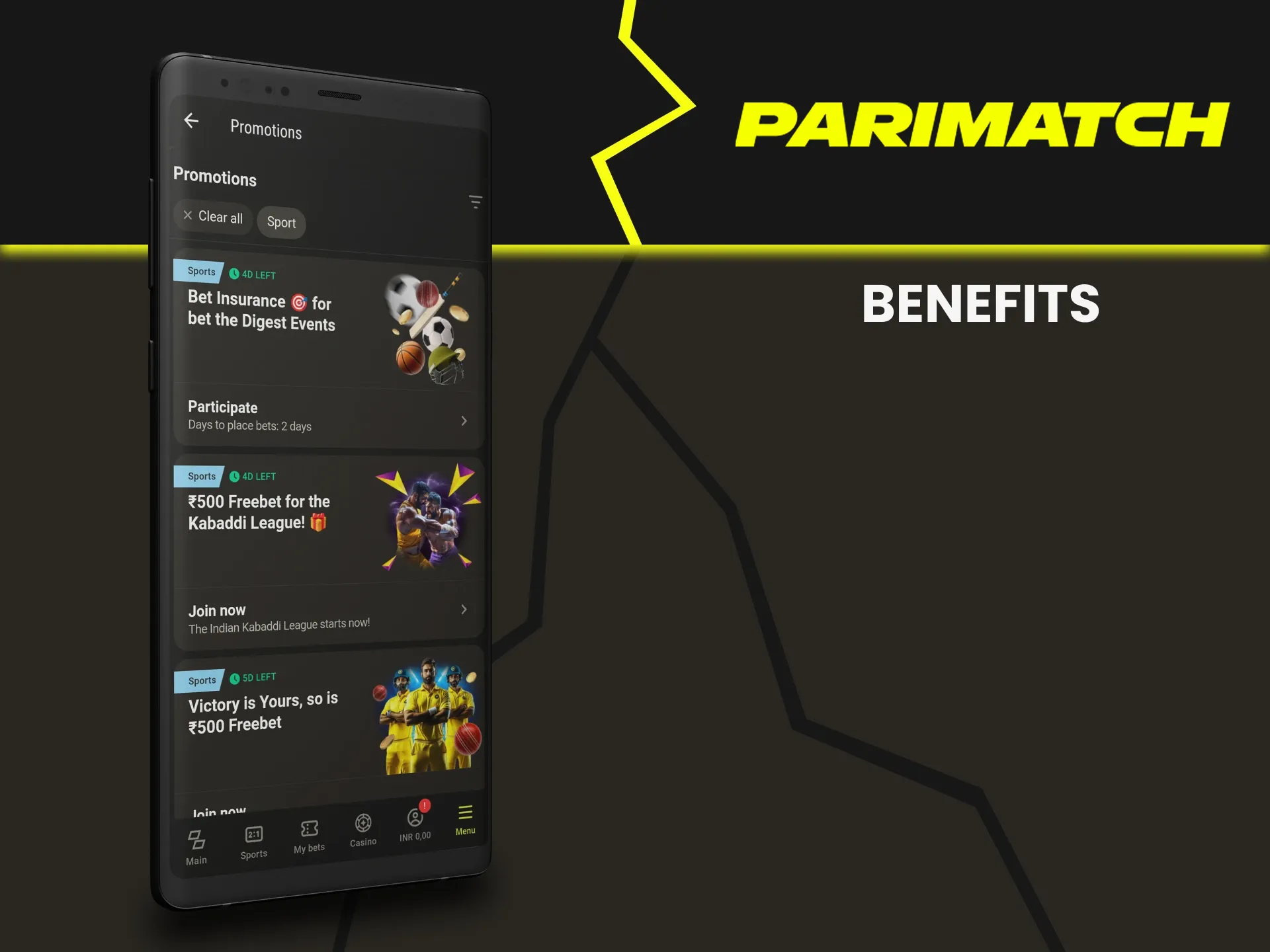 We will tell you about the benefits of Parimatch.