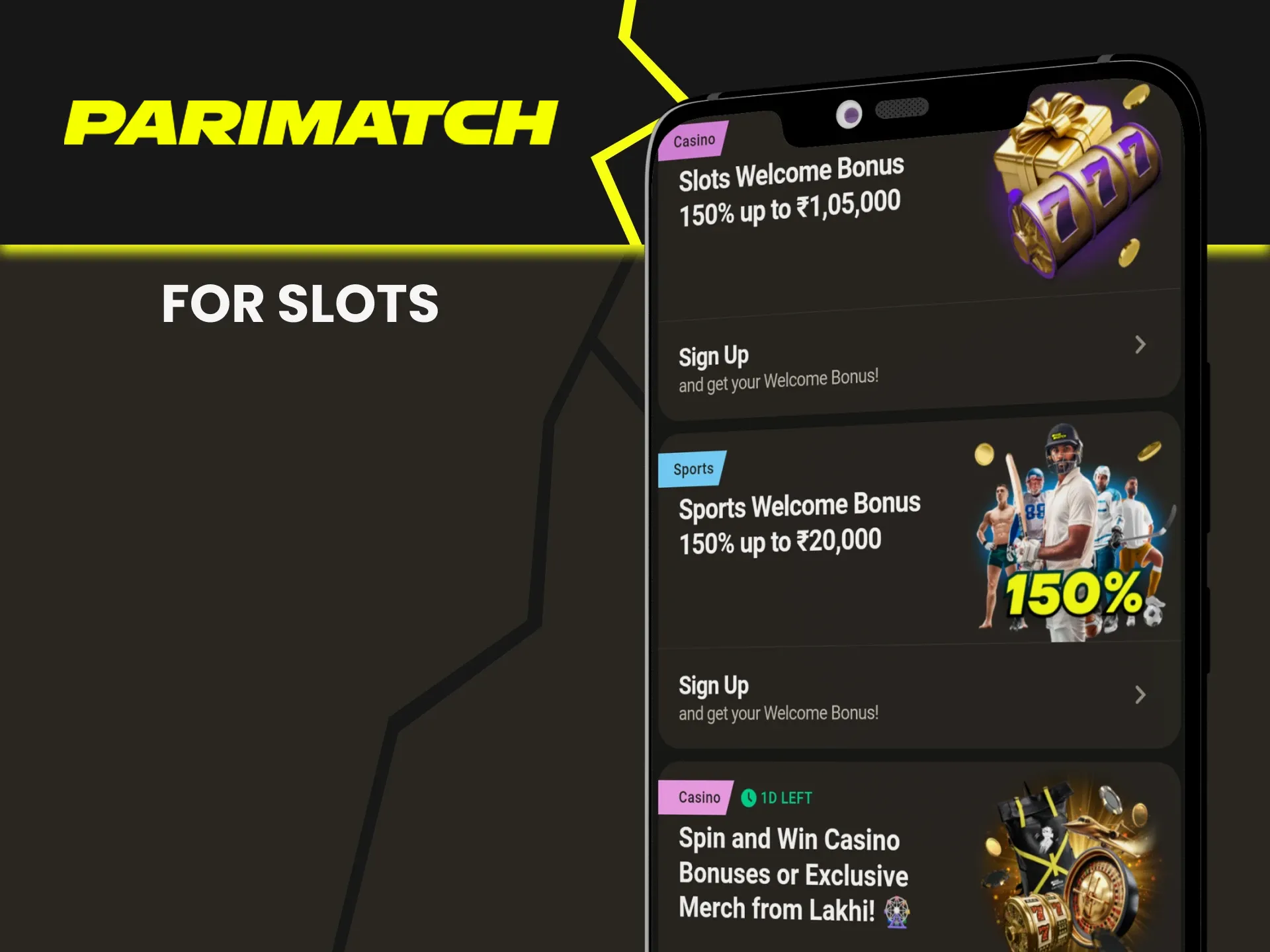 Get a bonus for slots from Parimatch.